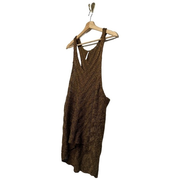 FREE PEOPLE Chevron Sweater Tank Top Brown M - Picture 6 of 11